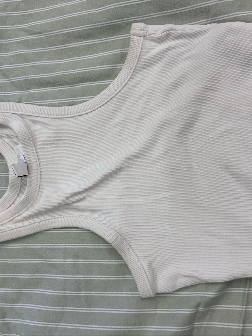 H&M Divided Off-White Ribbed Tank